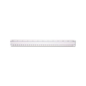 RULER, MAGNIFYING, PLASTIC, CLEAR, 12"