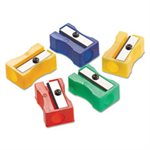 Pencil Sharpener, MANUAL, Red / Blue / Green / Yellow, 4w x 2d x 1h, 24 / Pack