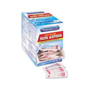 Non Aspirin Acetaminophen Medication, Two-Pack, 50 Packs / Box