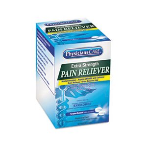 Extra-Strength Pain Reliever Medication, Two-Pack, 50 Packs / Box