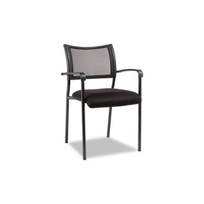 CHAIR, ALERA EIKON SERIES, STACKING, MESH, GUEST, BLACK, 2 / CARTON