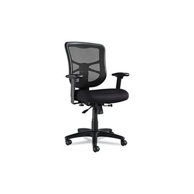 CHAIR, ALERA ELUSION SERIES, MESH, MID-BACK, SWIVEL / TILT, BLACK