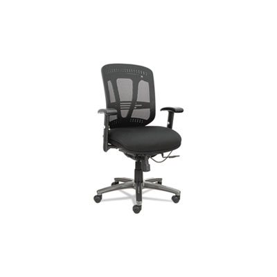 CHAIR, ALERA EON SERIES, MULTIFUNCTION, WIRE MECHANISM, MID-BACK, MESH, BLACK