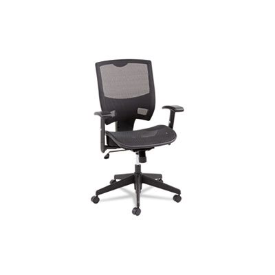 Alera Epoch Series All Mesh Multifunction Mid-Back Chair, Black