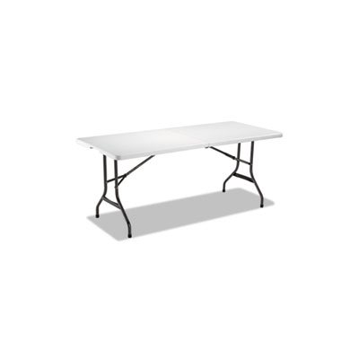 TABLE, FOLD-IN-HALF, RESIN, FOLDING, 71"w x 30"d x 29"h, WHITE