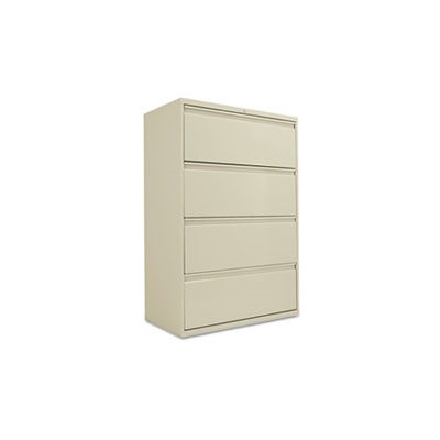 FILING CABINET, FOUR-DRAWER, LATERAL,  36"w x 19.25"d x 53.25"h, PUTTY