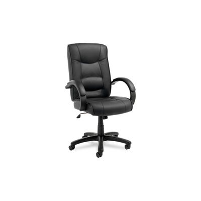 CHAIR, ALERA STRADA SERIES, HIGH-BACK, SWIVEL / TILT, BLACK TOP-GRAIN LEATHER