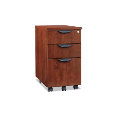 FILING CABINET, ALERA VALENCIA SERIES, PEDESTAL, MOBILE B / B / F, 15.875"w x 20.5"d x 28.375"h, MED CHERRY