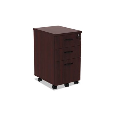 FILING CABINET, ALERA VALENCIA SERIES, PEDESTAL FILE, MOBILE B / B / F, 15.875"8w x 20.5"d x 28.375"h, MAHOGANY