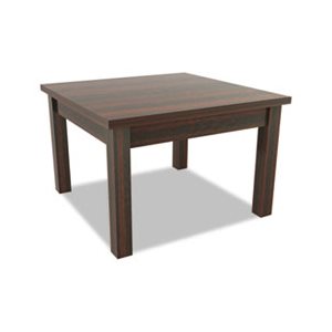 OCCASIONAL TABLE, ALERA VALENCIA SERIES, SQUARE, 23.625"w x 23.625"d x 20.375"h, MAHOGANY