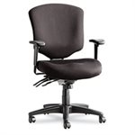 Alera Wrigley Pro Series Mid-Back Multifunction Chair w / Seat Glide, Black