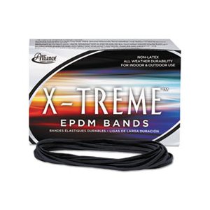 RUBBER BANDS, X-treme File Bands, 117B, 7" x 1 / 8", BLACK, Approx. 175 Bands / 1lb Box