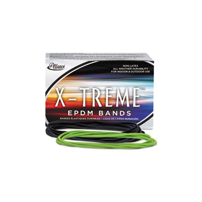 RUBBER BANDS, X-treme File Bands, 117B, 7" x 1 / 8", Lime Green, Approx. 175 Bands / 1lb Box