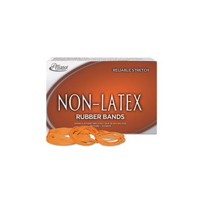 RUBBER BANDS, NON-LATEX, 117B, 7" x 1 / 8", ORANGE, 250 BANDS / 1LB BOX