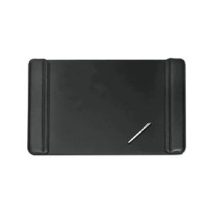 DESK PAD, SAGAMORE, FLIP-OPEN SIDE PANELS, 36" x 20", BLACK