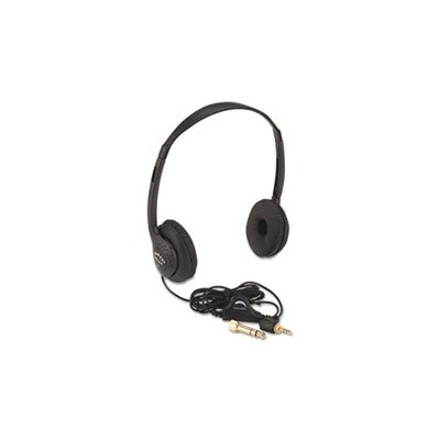 HEADPHONES, PERSONAL MULTIMEDIA STEREO WITH VOLUME CONTROL, BLACK