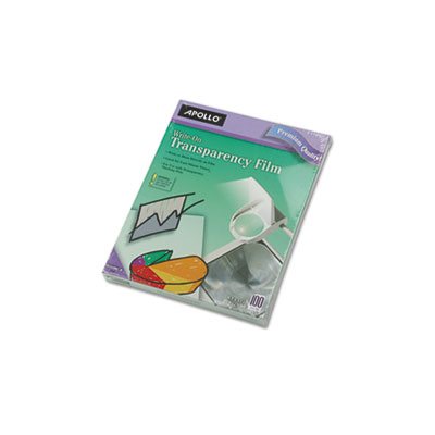 Write-On Transparency Film, Letter, Clear, 100 / Box