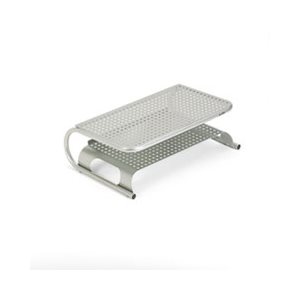 PRINTER / MONITOR STAND, METAL DESKTOP, 18.5" x 12" x 5.75", PEWTER