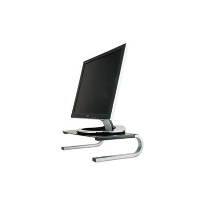 MONITOR STAND, REDMOND, 14.625" x 11" x 4.25", BLACK / GRAY / SILVER