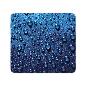 MOUSE PAD, NATURESMART, RAINDROPS DESIGN, 8.5" x 8" x .1"