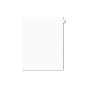 INDEX DIVIDERS, AVERY-STYLE, LEGAL EXHIBIT, SIDE TABS, 1-TAB, TITLE A, LETTER, WHITE, 25 / PK