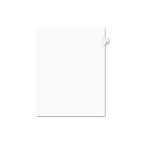 INDEX DIVIDERS, AVERY-STYLE, LEGAL EXHIBIT, SIDE TAB, 1-TAB, TITLE C, LETTER, WHITE, 25 / PK