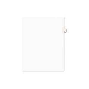 INDEX DIVIDERS, AVERY-STYLE, LEGAL EXHIBIT, SIDE TAB, 1-TAB, TITLE F, LETTER, WHITE, 25 / PK