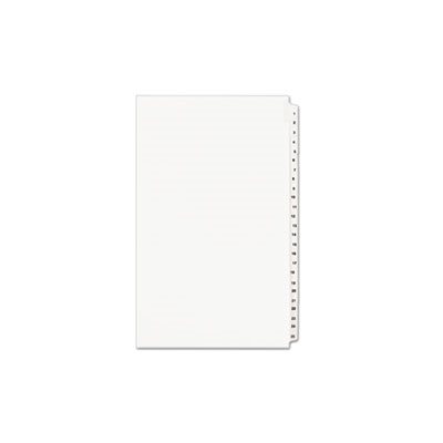 INDEX DIVIDERS, AVERY-STYLE, LEGAL EXHIBIT, SIDE TAB, TITLE: 1-25, 14" x 8.5", WHITE