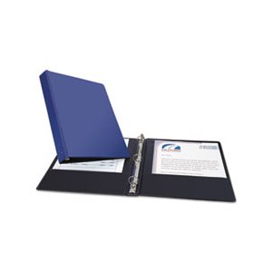 BINDER, ECONOMY, NON-VIEW BINDER WITH ROUND RINGS, 11" x 8.5", 1" CAPACITY, BLUE