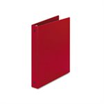 BINDER, ECONOMY, NON-VIEW WITH ROUND RINGS, 11" x 8.5" x 1" CAPACITY, RED