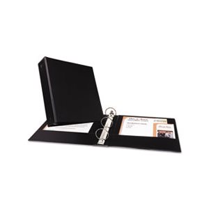 BINDER, ECONOMY, NON-VIEW WITH ROUND RINGS, 11" x 8.5", 2" CAPACITY, BLACK