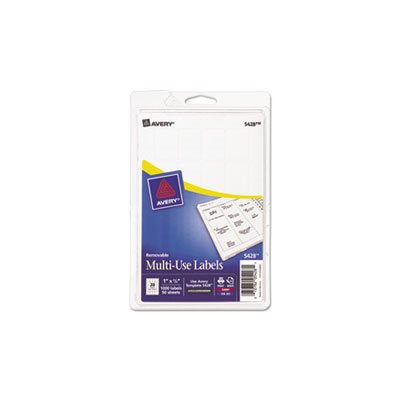 LABELS, REMOVABLE, MULTI-USE, 1" x .75", WHITE, 1000 / PK