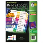 DIVIDERS, Ready Index, Customizable, Table of Contents, Assorted, 12-Tab, Letter, 3 Sets