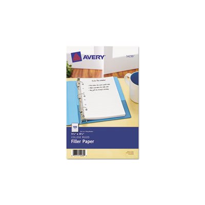 FILLER PAPER, Mini Binder, 5.5" x 8.5", 7-Hole Punch, College Rule, 100 / PK