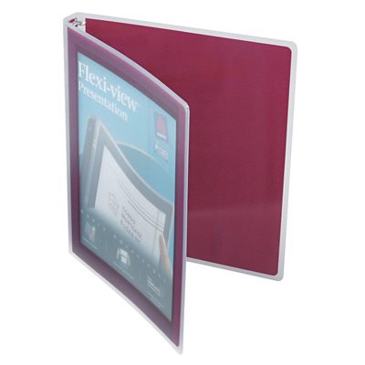 BINDER, 1 / 2" FLEXI VIEW BURGUNDY