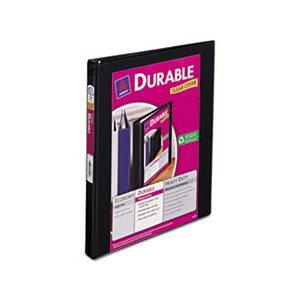 BINDER, Durable View, w /  Slant Rings, 11" x 8.5", .5" Capacity, Black