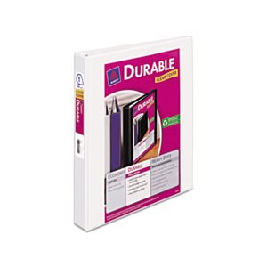 BINDER, Durable View, w /  Slant Rings, 11" x 8.5", 1" Capacity, White