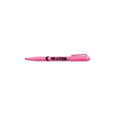 HI-LITER Pen-Style Highlighter, Chisel Tip, Fluorescent Pink Ink, Dozen HI-LITER Pen-Style Highlighter, Chisel Tip, Fluorescent Pink Ink, Dozen