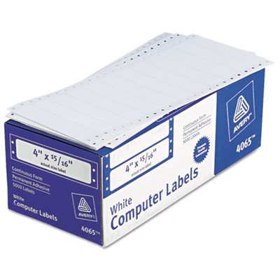 DOT MATRIX MAILING LABELS WHITE