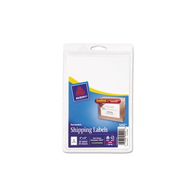 LABELS, Full-Sheet, w /  TrueBlock, Inkjet / Laser, 4" x 6", White, 20 / Pk