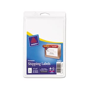 LABELS, Full-Sheet, w /  TrueBlock, Inkjet / Laser, 4" x 6", White, 20 / Pk