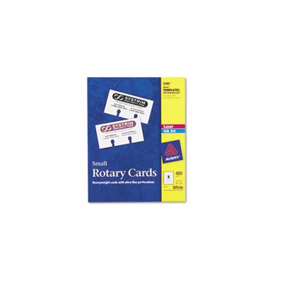 Small Rotary Cards, Laser / Inkjet, 2 1 / 6 x 4, 8 Cards / Sheet, 400 Cards / Box