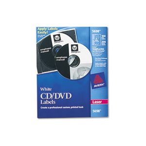 LABELS, LASER, CD, Matte White, 100 / Pk