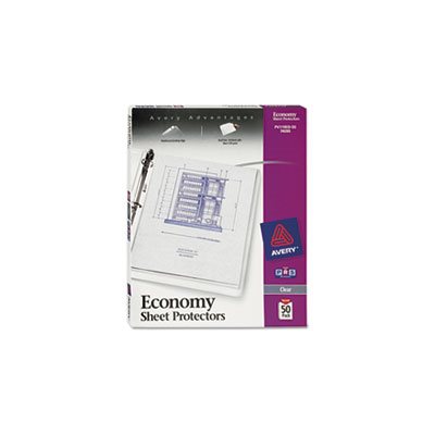 SHEET PROTECTORS,Top-Load, Economy Gauge, Letter, Clear, 50 / Box