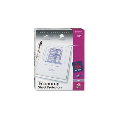 SHEET PROTECTORS, Top-Load, Economy Gauge, Letter, Clear, 100 / Box