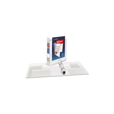 BINDER, Heavy-Duty, View, w /  Locking 1-Touch EZD Rings, 1.5" Capacity, White