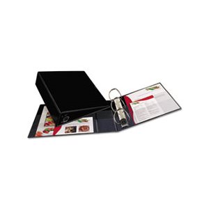 BINDER, Heavy-Duty, w /  One Touch EZD Rings, 11" x 8.5", 3" Capacity, Black