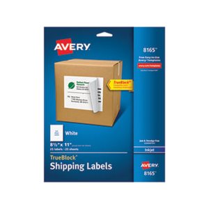 LABELS, Full-Sheet, w /  TrueBlock, Inkjet, 8.5" x 11", White, 25 / Pk