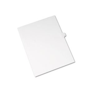 Allstate-Style Legal Exhibit Side Tab Divider, Title: L, Letter, White, 25 / Pack