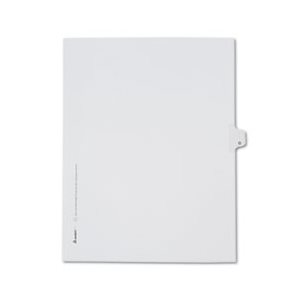 DIVIDERS, Allstate-Style, Legal Exhibit, Side Tab, Title: O, Letter, White, 25 / Pk